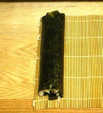 Unroll sushi mat