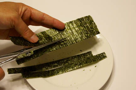 cut nori seaweed