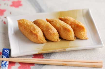 inari zushi on plate