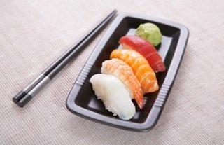 Artistic nigiri sushi